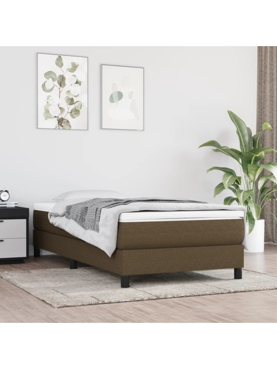 Taštičková matrace tmavě hnědá 90 x 200 x 20 cm textil