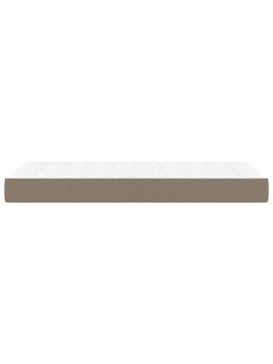 Taštičková matrace taupe 90 x 200 x 20 cm textil