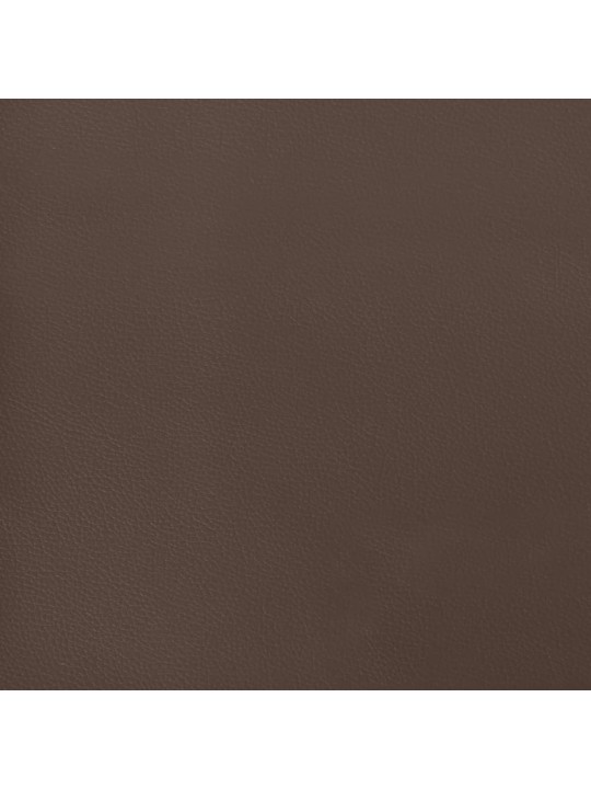 Taštičková matrace hnědá 90 x 200 x 20 cm umělá kůže
