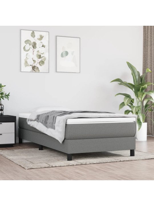 Taštičková matrace tmavě šedá 100 x 200 x 20 cm textil