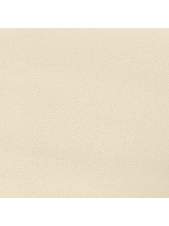 Taštičková matrace krémová 100 x 200 x 20 cm umělá kůže