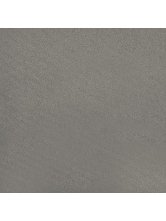 Taštičková matrace světle šedá 140 x 190 x 20 cm samet