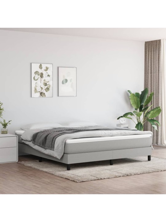 Taštičková matrace světle šedá 160 x 200 x 20 cm textil