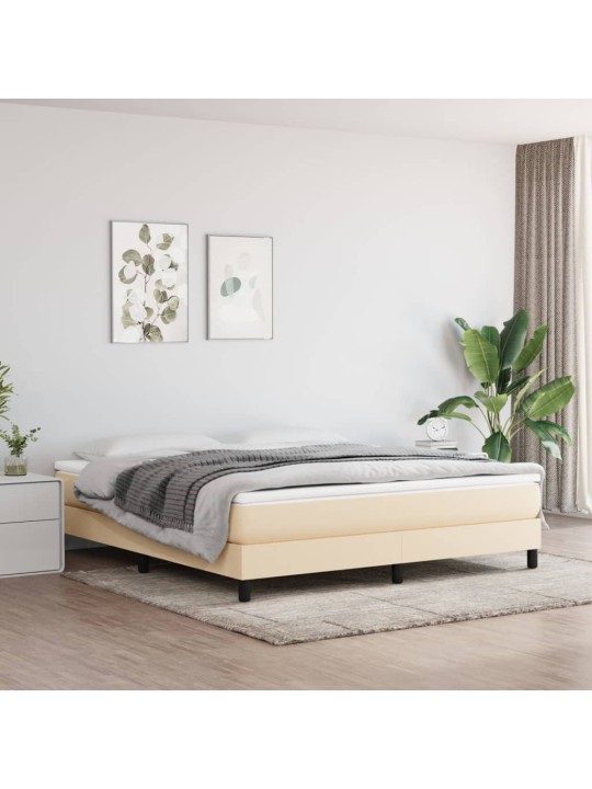Taštičková matrace krémová 160 x 200 x 20 cm textil
