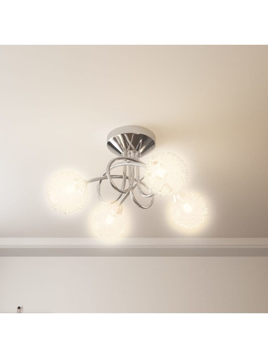 Stropní svítidlo s drátěnými stínidly pro 4 LED G9