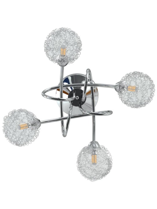 Stropní svítidlo s drátěnými stínidly pro 4 LED G9
