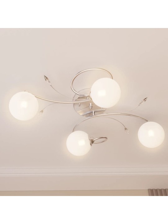 Stropní svítidlo s kulatými drátěnými stínidly pro 4 LED G9