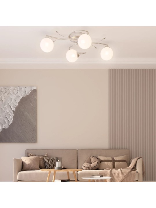 Stropní svítidlo s kulatými drátěnými stínidly pro 4 LED G9
