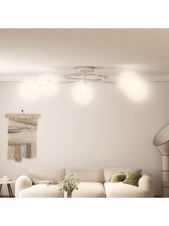 Stropní svítidlo s drátěnými stínidly pro 5 LED G9