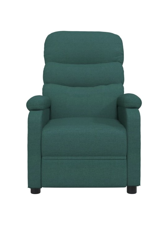 Masážní křeslo tmavě zelené textil
