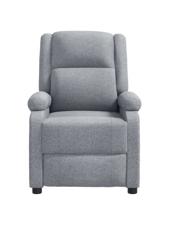 Polohovací křeslo světle šedé textil