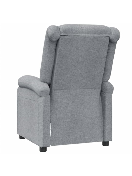 Polohovací křeslo světle šedé textil