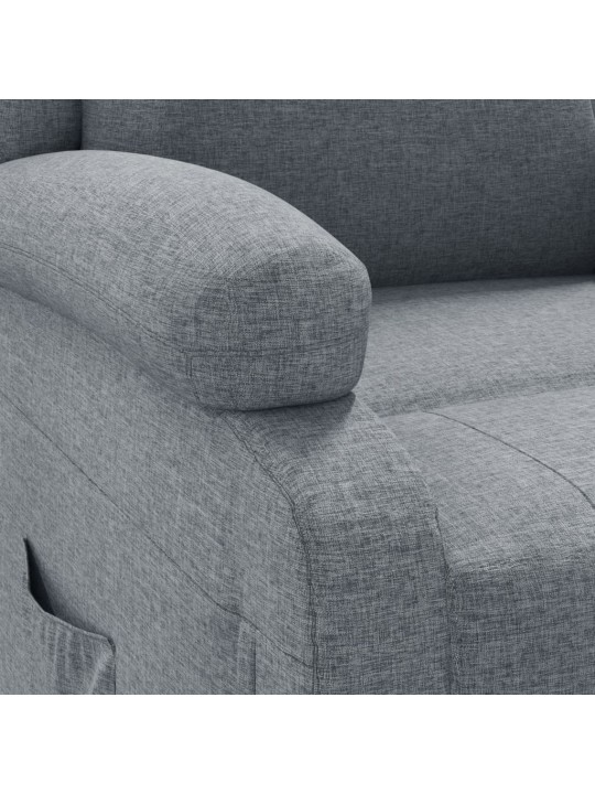 Polohovací křeslo světle šedé textil