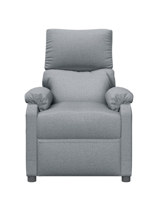 Masážní křeslo světle šedé textil