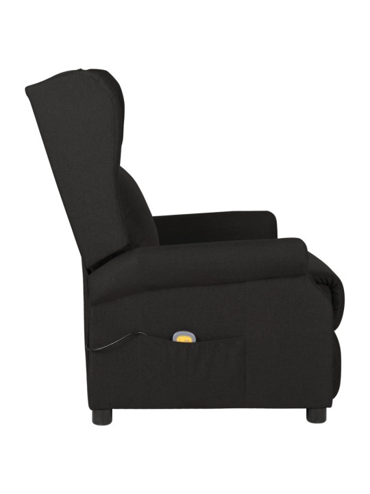 Masážní křeslo černé textil