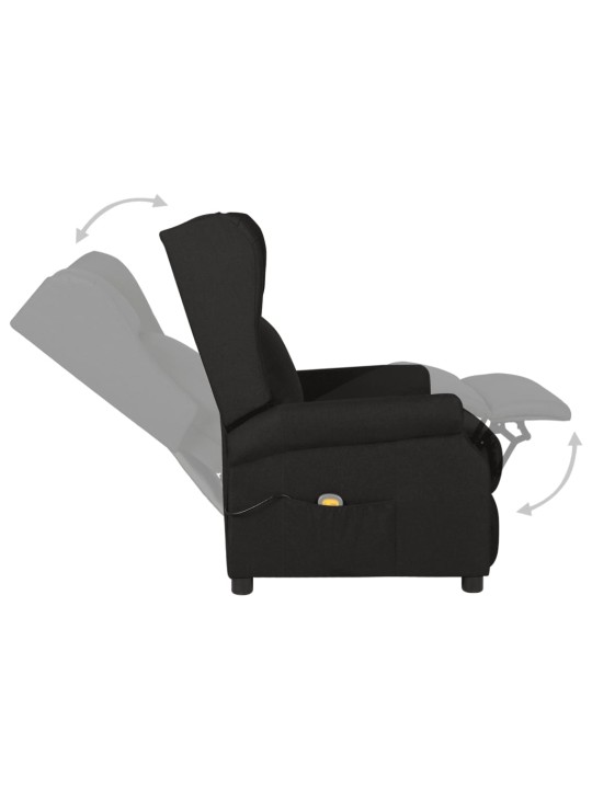 Masážní křeslo černé textil