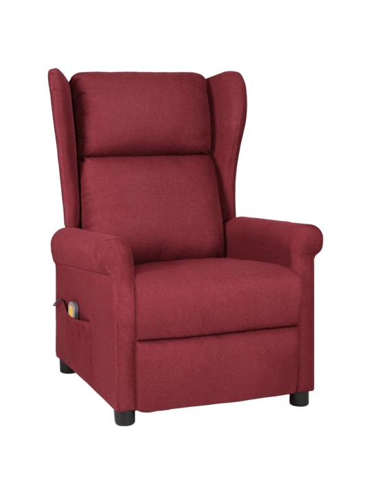 Masážní křeslo vínové textil