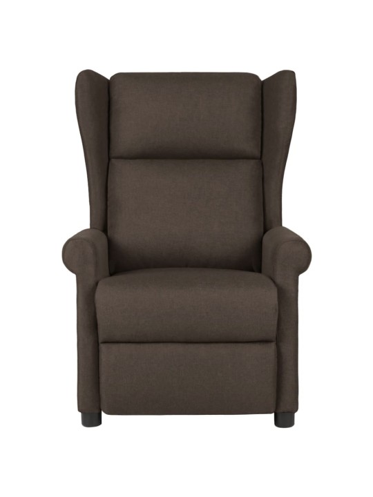 Masážní křeslo tmavě hnědé textil