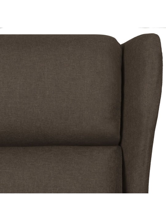 Masážní křeslo tmavě hnědé textil