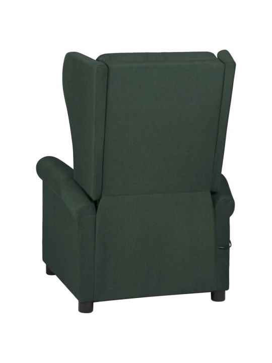 Masážní křeslo tmavě zelené textil