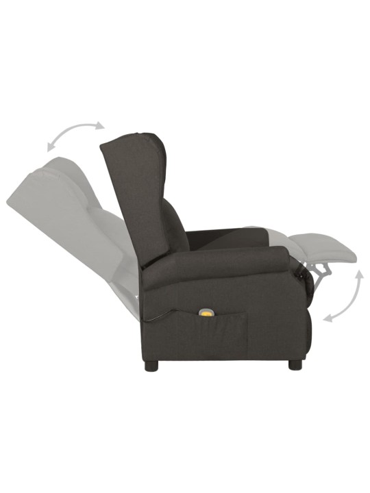 Masážní křeslo taupe textil