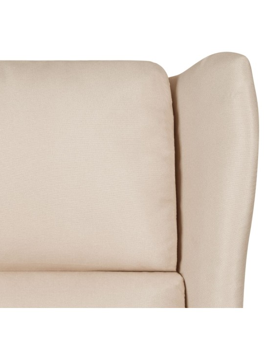 Masážní křeslo krémové textil