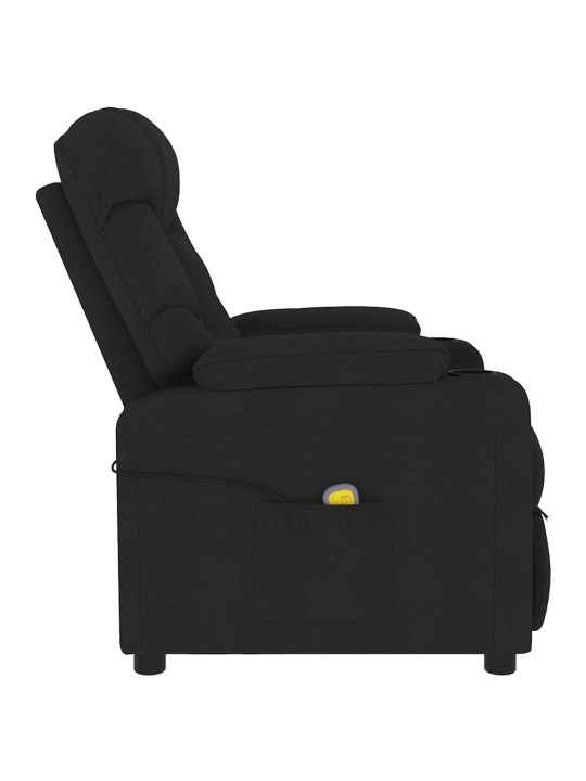 Polohovací křeslo černé textil
