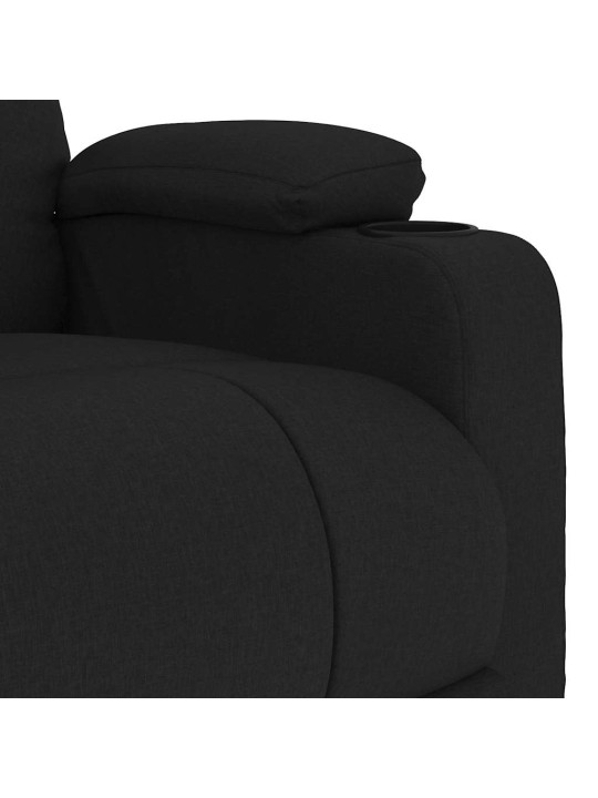 Polohovací křeslo černé textil