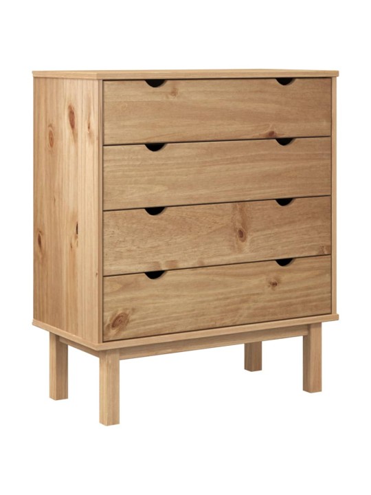 Zásuvková komoda OTTA 76,5 x 39,5 x 90 cm masivní borové dřevo