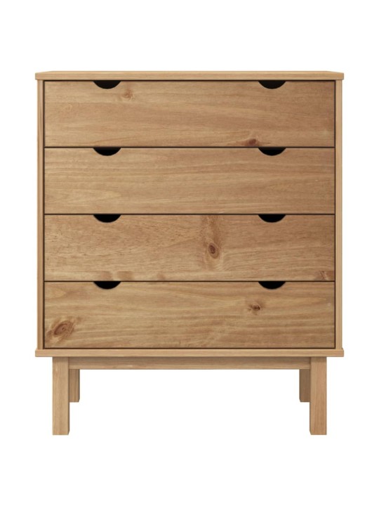 Zásuvková komoda OTTA 76,5 x 39,5 x 90 cm masivní borové dřevo