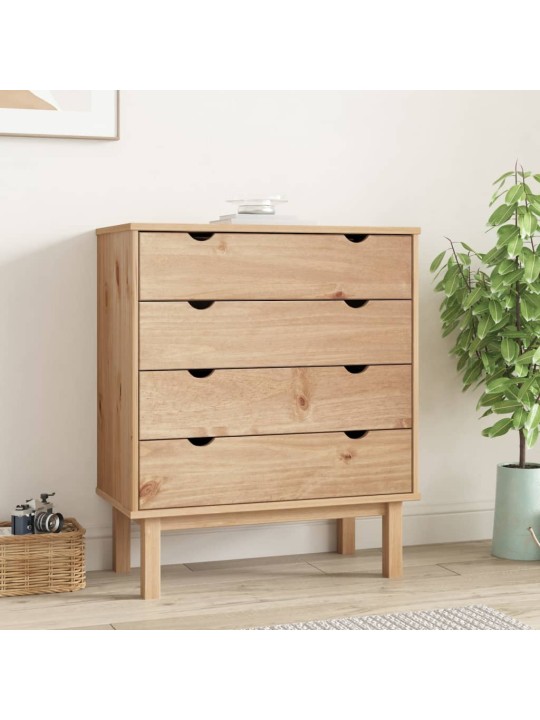 Zásuvková komoda OTTA 76,5 x 39,5 x 90 cm masivní borové dřevo