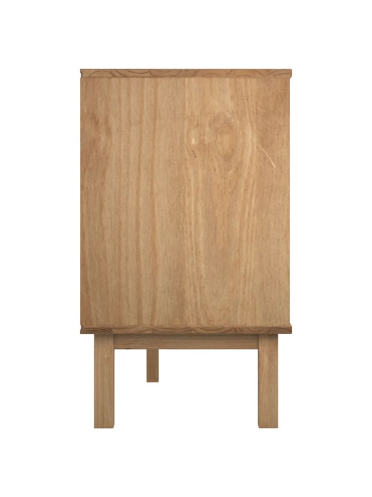 Zásuvková komoda OTTA hnědá a šedá 111x43x73,5 cm borové dřevo