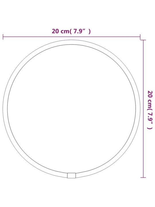 Nástěnné zrcadlo stříbrné Ø 20 cm kulaté