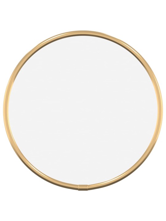 Nástěnné zrcadlo zlaté Ø 20 cm kulaté
