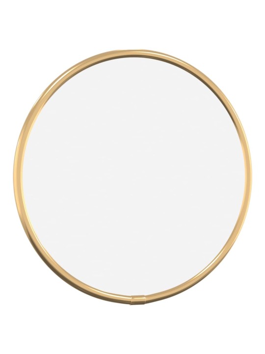 Nástěnné zrcadlo zlaté Ø 20 cm kulaté