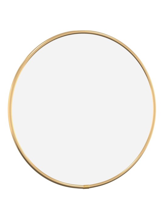 Nástěnné zrcadlo zlaté Ø 30 cm kulaté