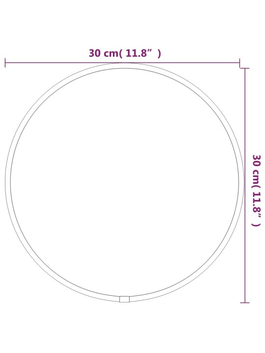 Nástěnné zrcadlo zlaté Ø 30 cm kulaté
