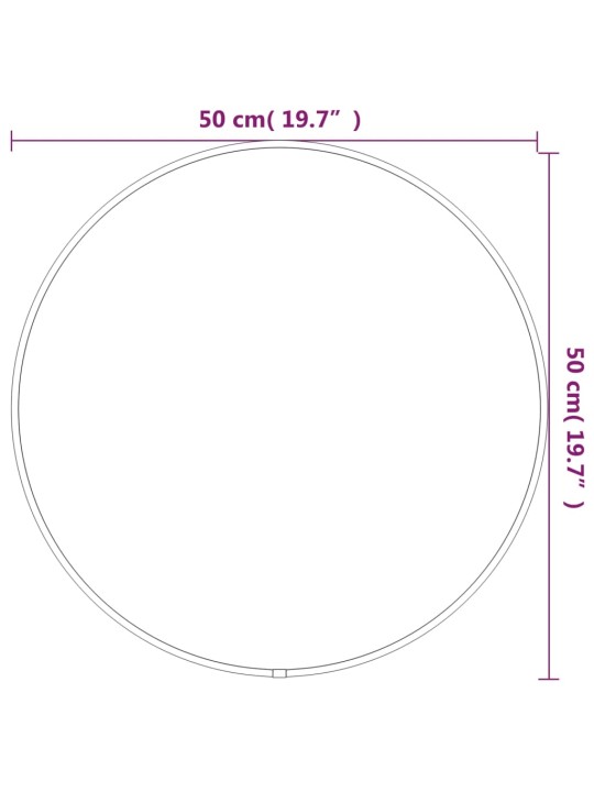 Nástěnné zrcadlo zlaté Ø 50 cm kulaté