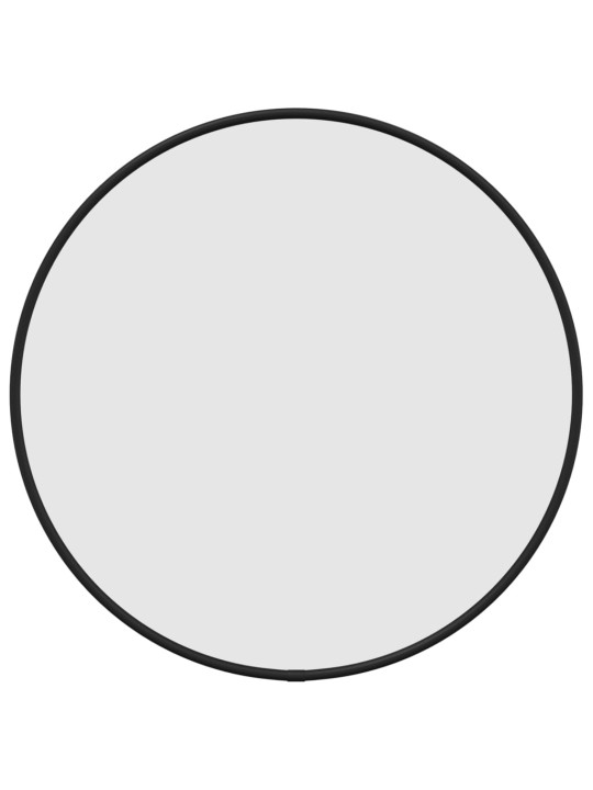 Nástěnné zrcadlo černé Ø 40 cm kulaté