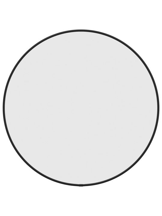 Nástěnné zrcadlo černé Ø 50 cm kulaté