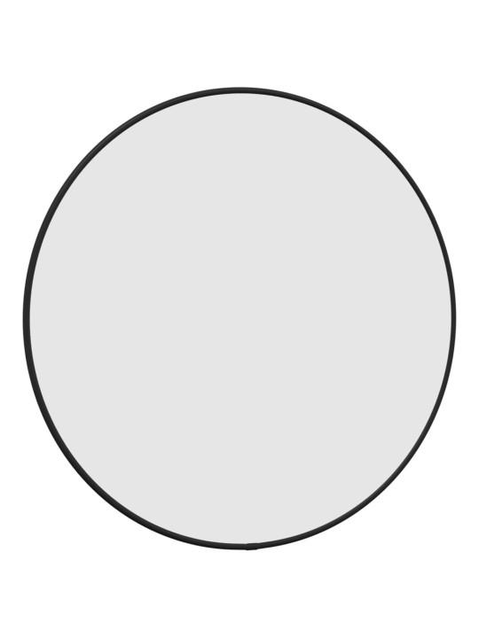 Nástěnné zrcadlo černé Ø 50 cm kulaté