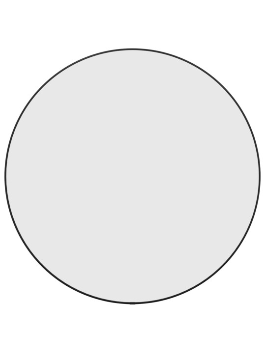 Nástěnné zrcadlo černé Ø 60 cm kulaté