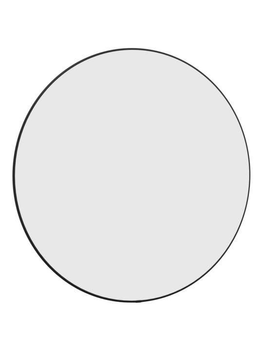 Nástěnné zrcadlo černé Ø 60 cm kulaté
