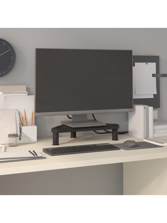 Rohový stojan na monitor černý 49 x 28 x 10,5 cm