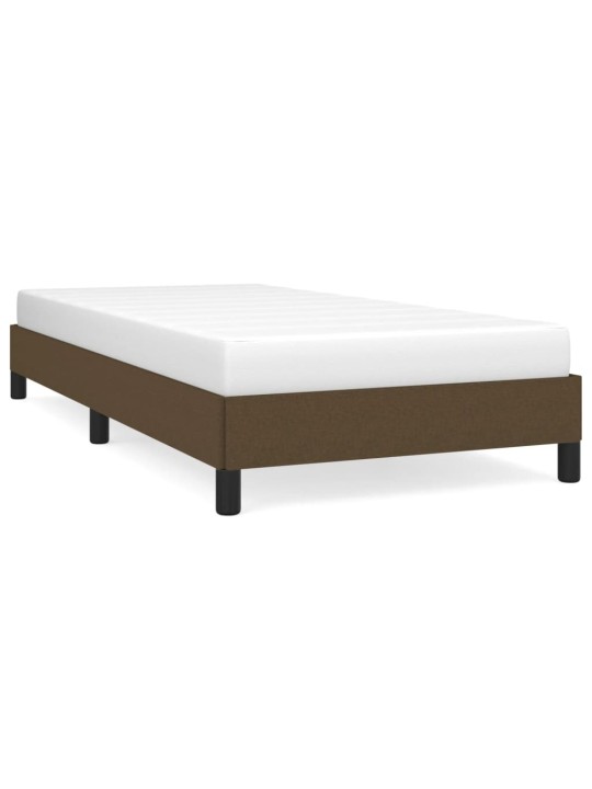 Rám postele bez matrace tmavě hnědá 90 x 190 cm textil