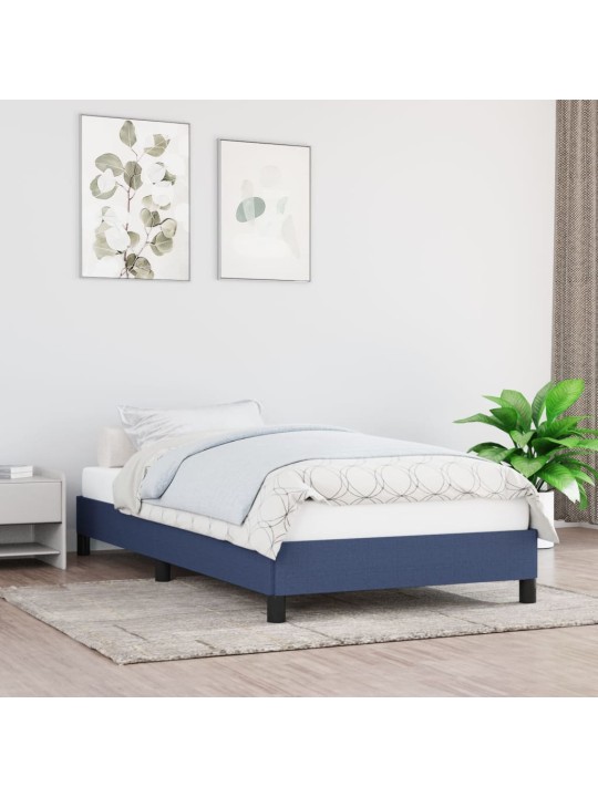 Rám postele bez matrací modrá 90x190 cm textil
