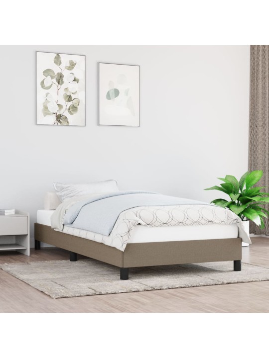 Rám postele bez matrací taupe 90x200 cm textil