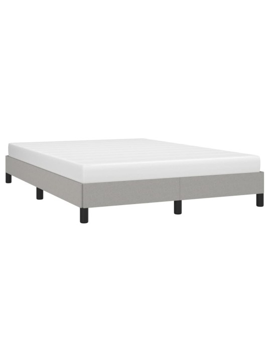 Rám postele bez matrace světle šedý 140 x 190 cm textil