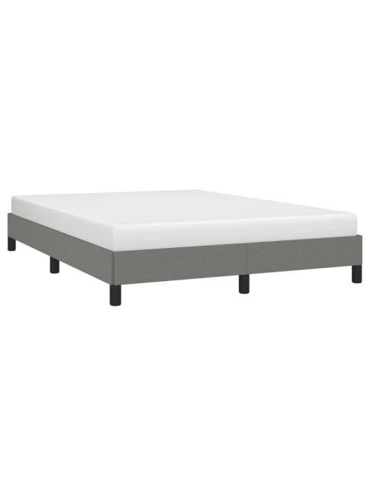 Rám postele bez matrace tmavě šedý 140 x 190 cm textil