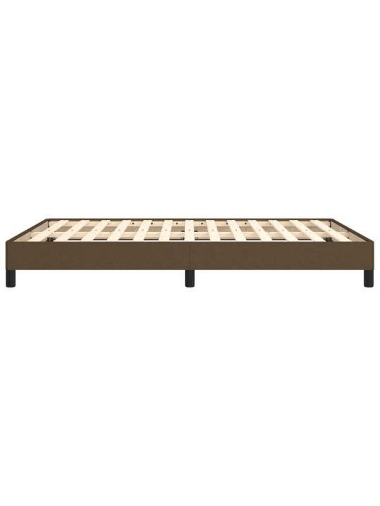 Rám postele bez matrace tmavě hnědý 140 x 190 cm textil